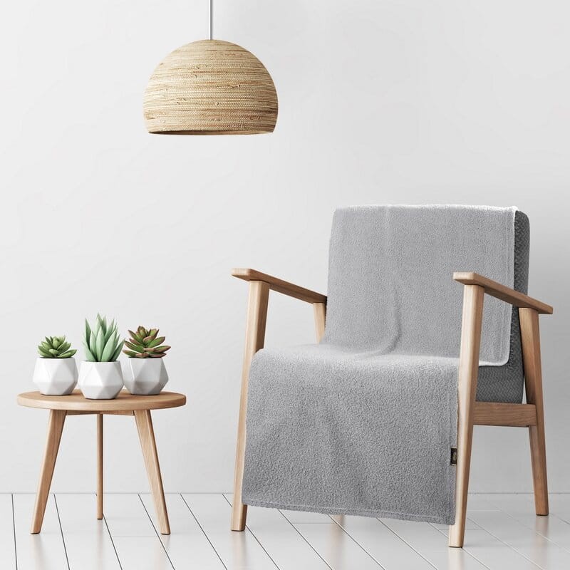Koc Bukla 70 x 160 cm Srebrny
