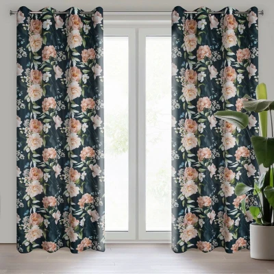 Zasłona Gotowa Salma 140 x 270 cm Czarna