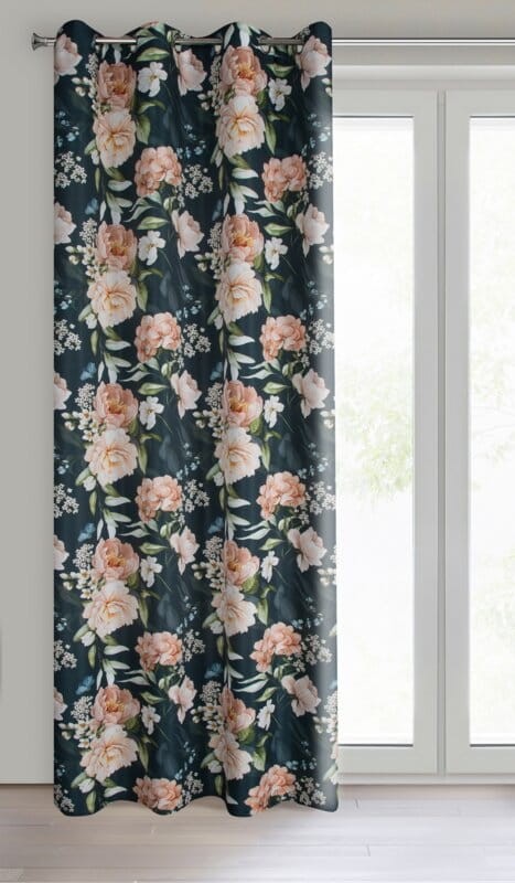 Zasłona Gotowa Salma 140 x 270 cm Czarna