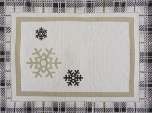 Beżowy Obrus Gobelinowy 35 x 45 cm, Elegancki Wzór