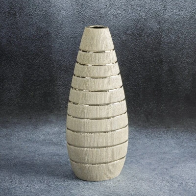 Wazon Dekoracyjny Melinda  18 x 38 cm Szampański