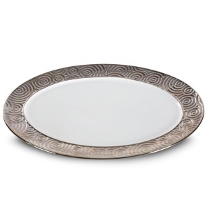 Srebrna Patera Dekoracyjna Altea z Wzorem, 30 cm