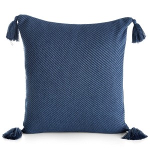 Granatowa poszewka dekoracyjna 45x45 cm z poliestru
