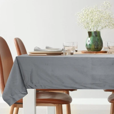 Obrus Melinda 220 x 140 cm Stalowy