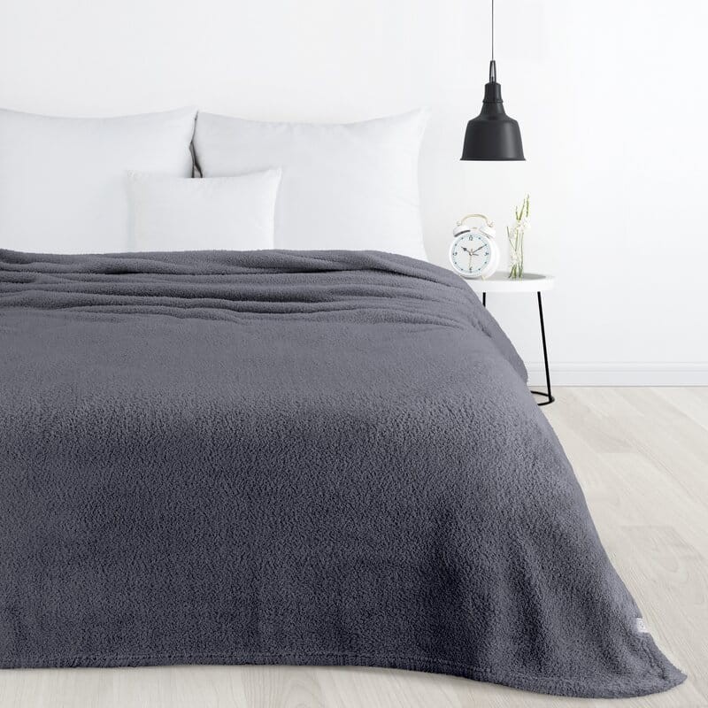 Koc Lori 200 x 220 cm Stalowy