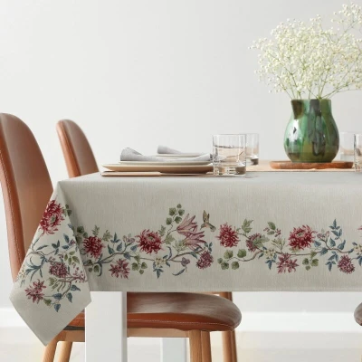 Obrus Z Gobeliny Szelinowej 140 x 180 cm Naturalny