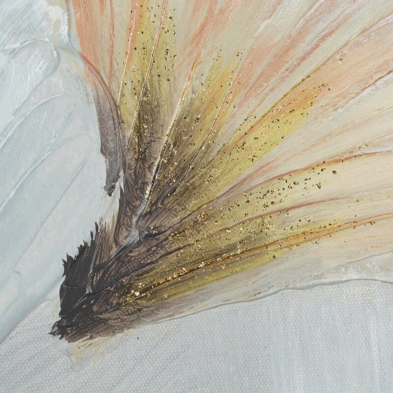 Obraz ręcznie malowany 50 x 70 cm Beżowy