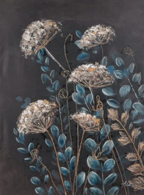 Obraz ręcznie malowany 60 x 80 cm Czarny