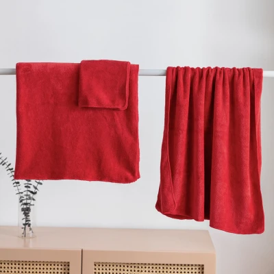 Szybkoschnący Ręcznik z Mikrofibry 70x140   Czerwony