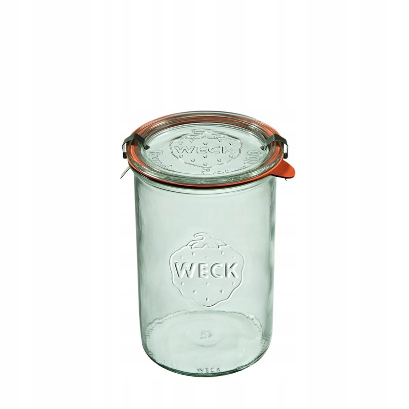 Weck Sturz Słoik 1050 ml (6 szt),  z Pokrywą, Uszczelką i  Zapinkami X2