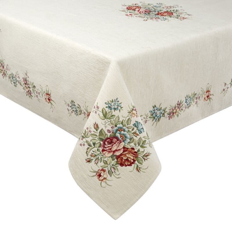 Obrus Z Gobeliny Szelinowej 140 x 180 cm Naturalny