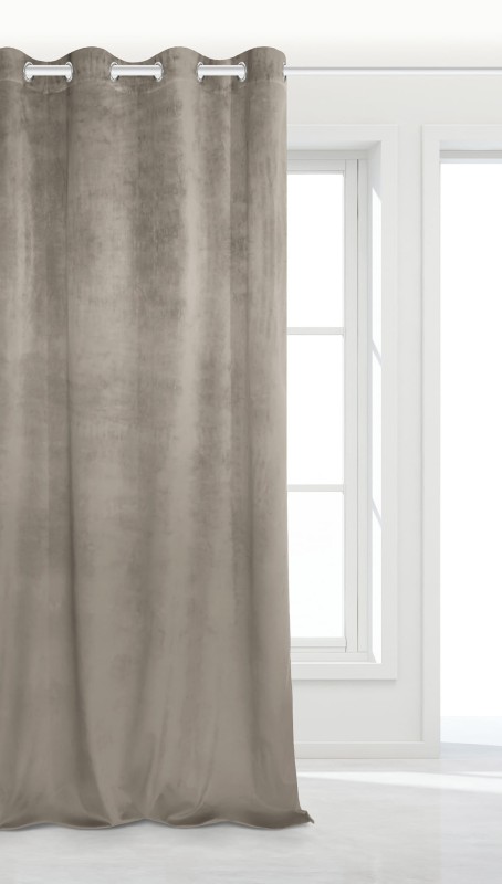 Ciemny Beż Zasłona Zaciemniająca Welurowa Velvet 140x250 Welwetowa Aksamit
