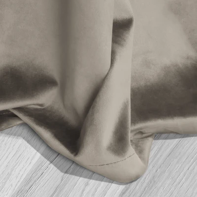 Ciemny Beż Zasłona Zaciemniająca Welurowa Velvet 140x250 Welwetowa Aksamit