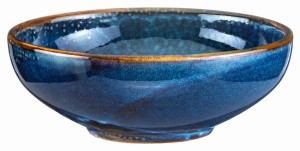 Porcelanowa Misa Deep Blue Verlo Miska Rdzawy Rant Ozdoba Dekoracja 800 ml