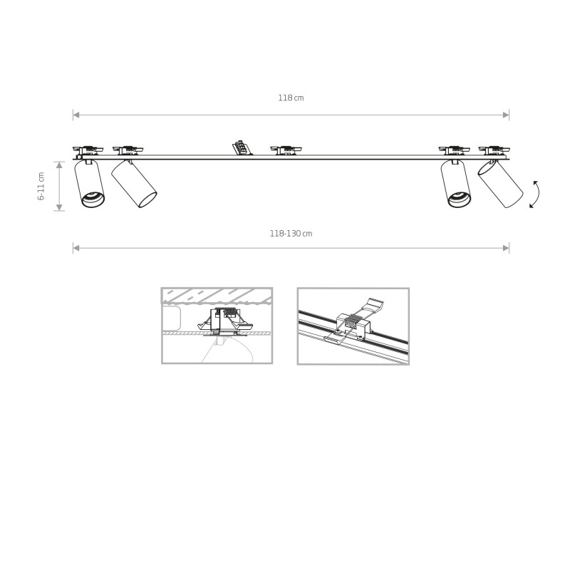 Lampa sufitowa punktowa MONO 10W LED GU10 Czarny Nowodvorski
