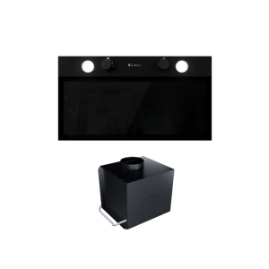 Okap kuchenny Fluxime 60.1 Black + Turbina TW 1.2