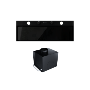Okap kuchenny Fluxime 90.1 Black + Turbina TW 1.2