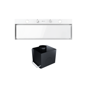Okap kuchenny Fluxime 90.1 White + Turbina TW 2.1