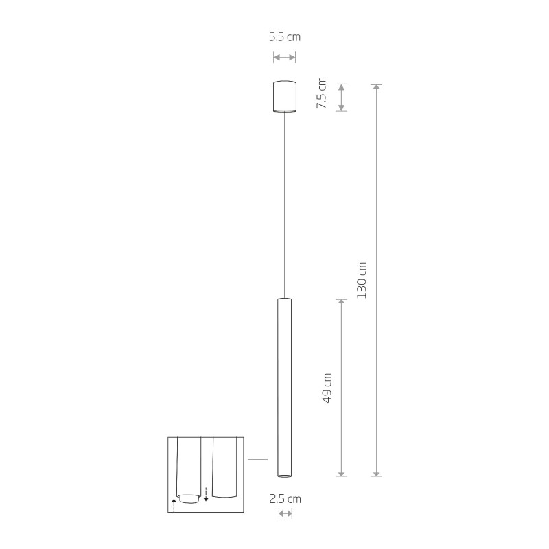 Lampa wisząca LASER 490 10W LED IP20 G9 Mosiądz Nowodvorski