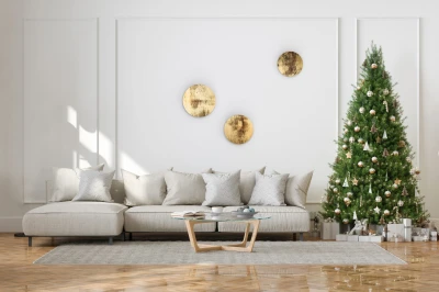 Kinkiet ścienny RING WOOD m 10W IP20 LED Złoty Nowodvorski
