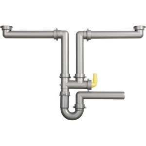 Franke Zestaw mostek z syfonem 1 1/2" do 2 komór 112.0048.805