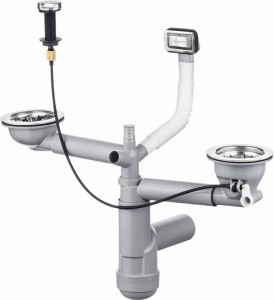 Deante Syfon Space-Saver Lux stal ZXY_9912 do zlewu 1.5/2-komorowego