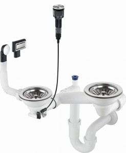 Deante Syfon Space-Saver stal ZXY_9983 do zlewu 1.5- i 2-komorowego.