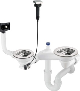 Deante Syfon do zlewozmywaka stalowego 1.5- i 2-komorowego   stal  ZXY_9920