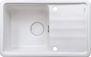 Deante Zlewozmywak ceramiczny 1-komorowy z ociekaczem Momi biały  ZCM_6113
