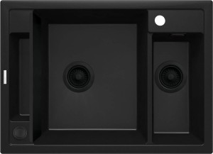 Deante zlewozmywak granitowy 1.5-komorowy Magnetic czarna nero ZRM_N503