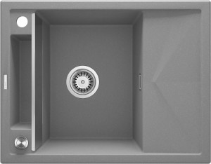 Deante Zlewozmywak granitowy 1-komorowy Magnetic szary metalik ZRM_S11A