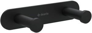 Deante Haczyk podwójny - na listwie Jasmin czarna nero ADJ_N12L
