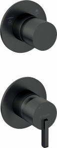 Deante Bateria prysznicowa Silia czarna nero BQS_N44P, podtynkowa.
