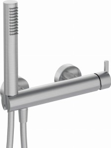Deante Bateria prysznicowa z zestawem prysznicowym Silia stal  BQS_F41M