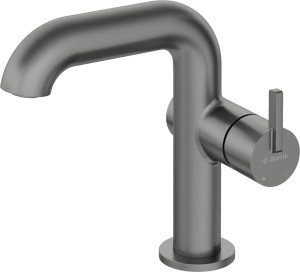 Deante Bateria umywalkowa z prostokątną wylewką Silia titanium  BQS_D24M