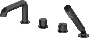 Deante Bateria wannowa 4-otw. z zest. prysznic. Silia czarna nero BQS_N14M
