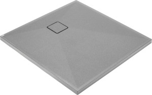 Deante Brodzik granitowy kwadratowy 90x90 cm Correo szary metalik  KQR_S41B