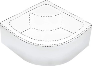 Deante Osłona brodzika półokrągła 90x90 cm Deep biały  KTD_041O