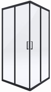 Deante Kabina prysznicowa kwadratowa 90 cm Funkia czarna nero KYC_N41K