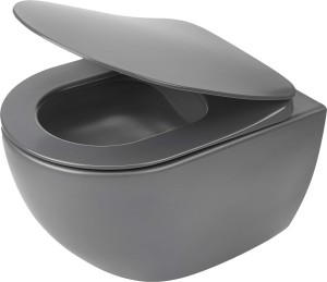 Deante Miska WC wisząca bezkołnierzowa Peonia antracyt, titanium  CDE_DZPW