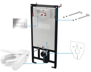 Deante Zestaw WC podtynkowy 6 w 1 Vital CDVS6WPW
