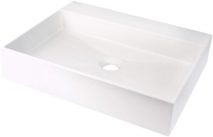 Deante Umywalka granitowa nablatowa 500x400 mm Correo alabaster CQR_AU5S
