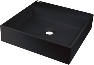 Deante Umywalka granitowa nablatowa 400x400 mm Correo czarna nero CQR_NU4S