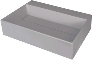Deante Umywalka granitowa nablatowa Correo szary metalik CQR_SU6M
