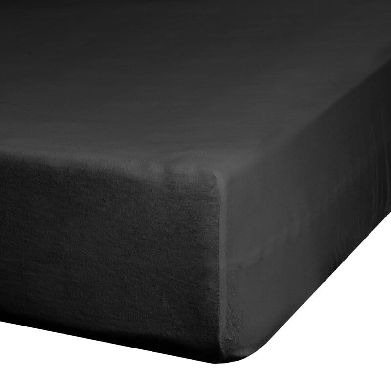 PRZEŚCIERADŁO Z GUMKĄ SATYNA 100X200 CM CZARNE 100%BAWEŁNA SATYNOWE MIĘKKIE