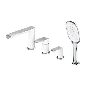Omnires bateria wannowa 4-otworowa chrom/biały SC2332CRB