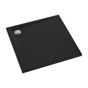 Omnires brodzik prysznicowy 90x90 cm czarny mat STONE90-KBL