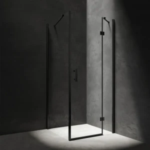 Omnires MANHATTAN kabina 100x80 cm czarny mat MH1080BLTR