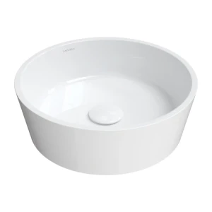Omnires BARI M+ umywalka nablatowa, biały połysk, ø38 cm BARIUNBP
