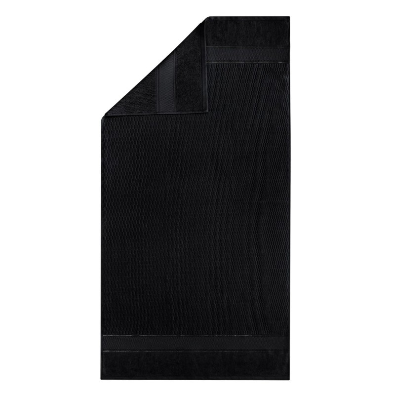 Czarny Ręcznik Welurowy Velvet 100 x 150 100% Bawełna Kąpielowy Szybkoschnący